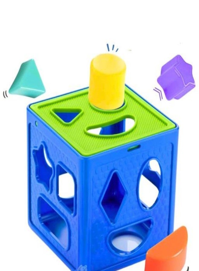 Camin Shape Sorter Cube, Educational Toy with 9 Multi-Coloured Shapes, Learning Activity Toy for Toddlers 1+ Years - Image 1
